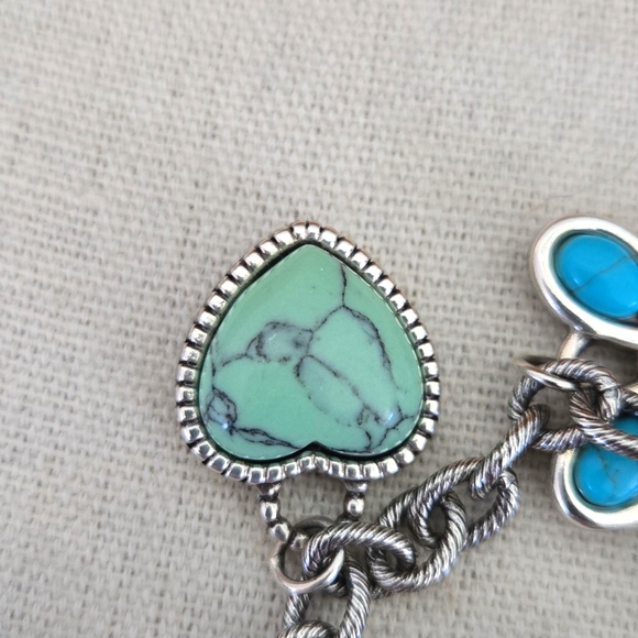 Brighton Silver and Turquoise Charm Bracelet - Picture 6 of 9